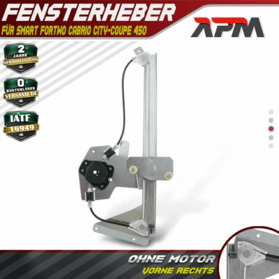 Alzavetro elettrico anteriore destro per smart fortwo cabrio city coupe 2 porte - Immagine 1 di 4
