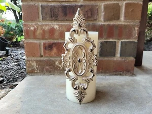 Medallion Candle Pin for Pillar Candles. French Country, Victorian Decor New - Picture 1 of 9