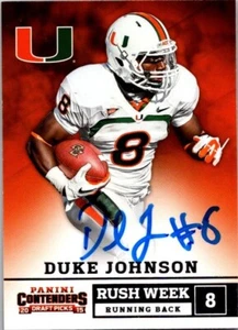 2015 Panini Contenders #5 Duke Johnson AUTO Draft Picks Rush Week Rookie RC - Bild 1 von 2