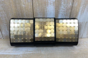 Tory Burch schwarz & gold Metall 12" Clutch Handtasche Abendtasche - Bild 1 von 15