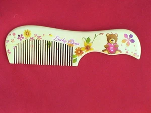 PETTINE IN LEGNO NATURALE "ORSO FORTUNATO" - PER TUTTI I CAPELLI! NUOVO! - Foto 1 di 2
