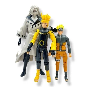 Naruto Shippuden Naruto Uzumaki Sage of Six Paths Mode & Madara Figure Lot - Imagen 1 de 8