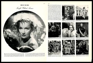 1937 Caballero sin armadura Película Vintage ARTÍCULO IMPRESO Película de Marlene Dietrich - Imagen 1 de 3