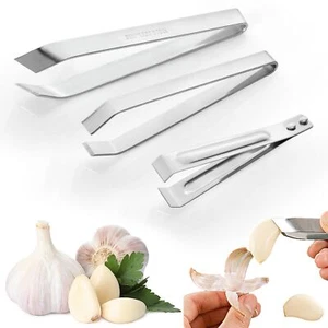 Palksky 3PCS Garlic Peeler, Stainless Steel Peeler Skin Silver - Picture 1 of 7