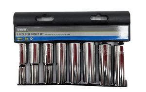 NEW! 8-Piece ½” Drive Deep Metric Socket Set 6 PT, 10mm – 22mm, Master Mechanic - Picture 1 of 6