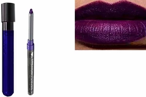 Juego de 2 varitas de color labial púrpura profundo mate a prueba de besos y delineador de labios - Imagen 1 de 2