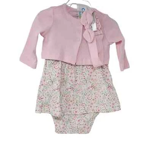 Carter's Child Of Mine Baby Girl 3Pc Floral Dress Set & 3 Body Suits Size 0-3M - Picture 1 of 8