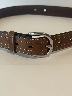 Justin ботинки двойной подковы Lucky коричневый кожаный ремень размер 30 - Изображение 1 из 4