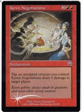 Kyren Negotiations - Mercadian Masques Light Play Foil Magic mtg LP