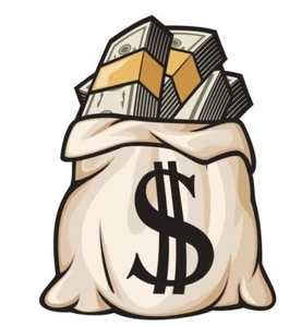Bag of Cash Money Sticker Stickers A448 - Picture 1 of 1