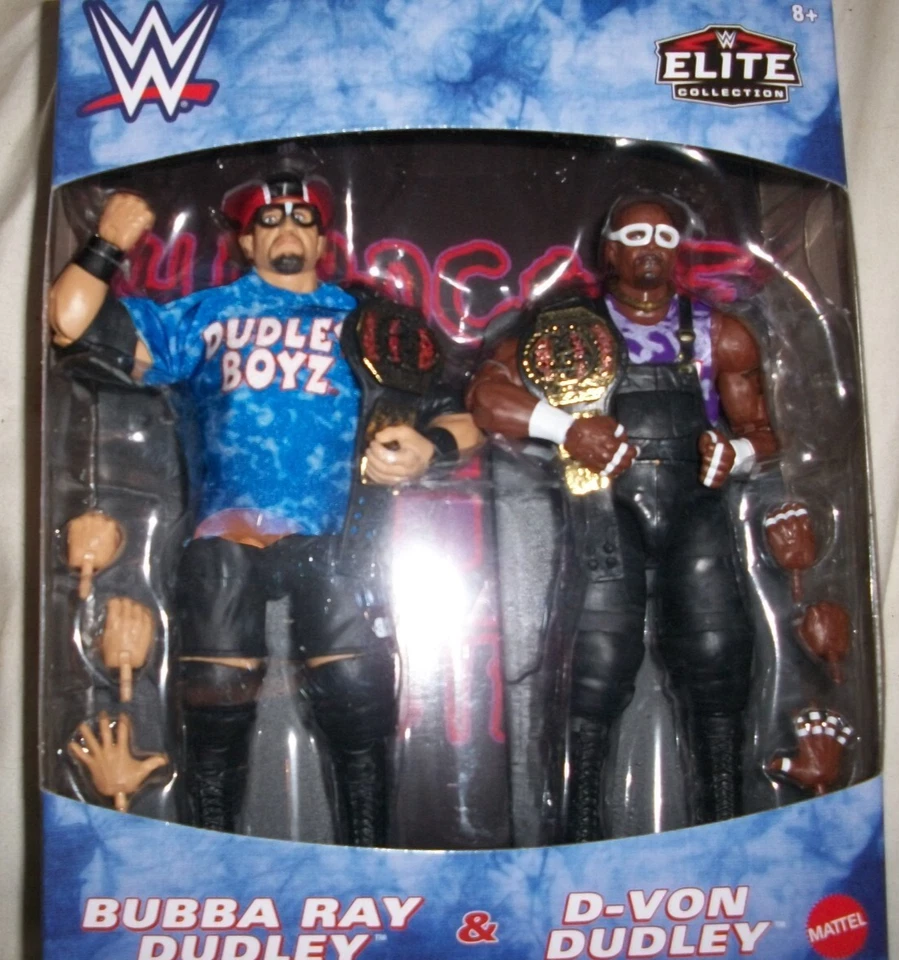 WWE Elite Dudley Boyz 2‑Pack Bubba Ray & D‑Von Mattel Limited Edition Figures