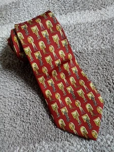 Salvatore Ferragamo Neck Tie Silk Animal Tiger Giraffe Leopard Kangaroo Italy - Picture 1 of 7