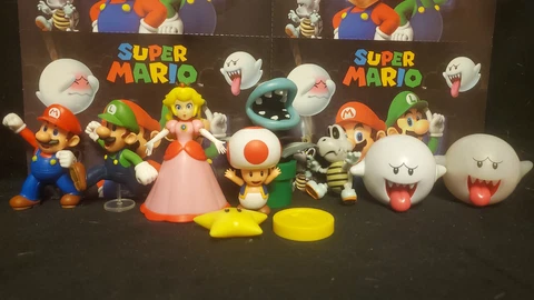 World of Nintendo Jakks Pacific Figures Mario Luigi Peach Toad Boo Bone Coin Etc Cover