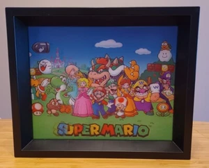 Super Mario 3D Lenticular Framed Box Wall Art 11x10 New - Picture 1 of 5
