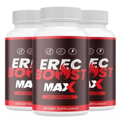 (3 Pack) Erec Boost MAX Pills Erec Booster Erec Boost High Drive for MEN(60Caps)