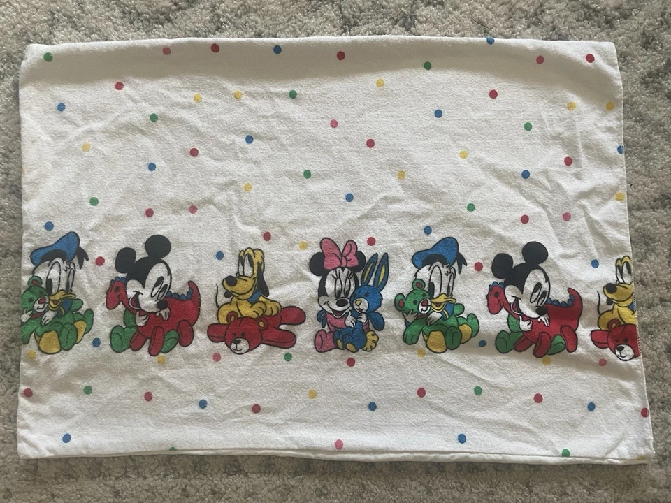 Funda de almohada vintage Walt Disney Mickey Mouse Minnie Donald Duck Pluto Foto 1 de 4