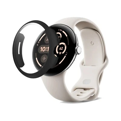 Funda protectora de pantalla negra Supershieldz diseñada para Google Pixel Watch 3 45 mm Foto 1 de 4