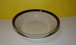 JI Stonecrest Andre Ponche Designer Collection Serving Bowl Brown Trim 9 1/4" - Picture 1 of 4