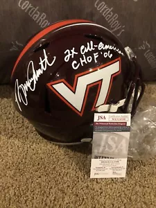 VIRGINIA TECH HOKIES- BRUCE SMITH SIGNED AUTOGRAPH FULL SIZE HELMET REP JSA COA - Picture 1 of 8