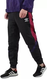 adidas Originals Mens Sportive Track Pants Size Medium Black/Purple MSRP $80 - Picture 1 of 10