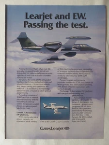 4/1984 PUB GATES LEARJET ELECTRONIC WARFARE EW PLATFORM ESM ECM ORIGINAL AD - Imagen 1 de 1
