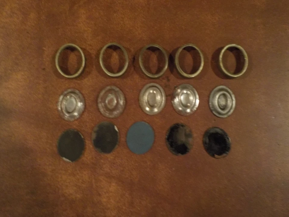 5 ОРИГИНАЛЬНЫХ овальных колец для национального кассового аппарата + спинки без наклеек и следов - Изображение 1 из 1