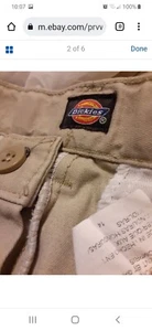 Boys School Uniform Shorts - Dickies Brand - khaki size 14 with adjustable waist - Picture 1 of 7