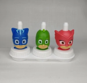 Good 2 Grow Juice Toppers PJ Masks Lot Of 3 Tops Cat Boy Gekko Owlette - Picture 1 of 11