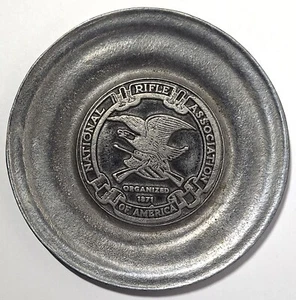 Vtg Old Mill NRA National Rifle Association of America Pewter Collectible Plate - Picture 1 of 3