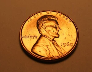 1960 P LINCOLN PENNY  SMALL DATE UNC 10 - Picture 1 of 2