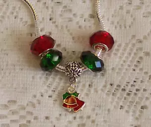 Lámpara de vidrio rojo y verde Moreno con campanas colgante - Imagen 1 de 2