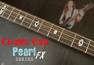 Mighty Cliff Burton Aria Pro II SB-CB Bass Oval Vinyl Decal MOP inlay set - Picture 1 of 7