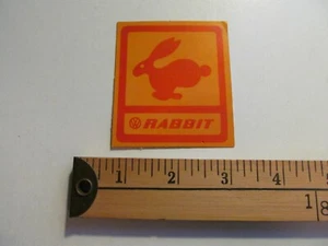 * 1 RARE 80S VOLKSWAGEN VW RABBIT CAR AUTOMOBILE STICKER DECAL UNUSED * - Picture 1 of 2