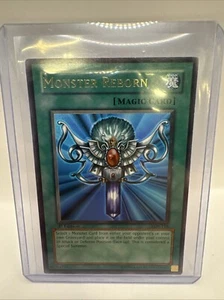 2002 Yugioh Monster Reborn LOB-118 1st Edition Legend Of Blue Eyes Ultra Rare - Picture 1 of 2