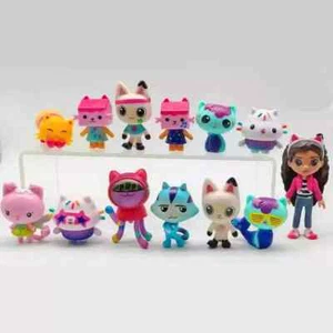 13 pz/set PVC Gabby casa delle bambole figura giocattolo Mercat cartone animato peluche sorridente - Foto 1 di 13