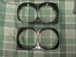 Pair New Blem 1969 GTO Tempest lemans Lemans Headlight Bezels Non Hideaway 69 - Bild 1 von 19