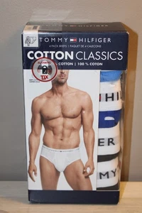 PACK DE 4 CALZONCILLOS CLÁSICOS DE ALGODÓN TOMMY HILFIGER AZUL/AZUL MARINO/NEGRO NUEVOS TALLA M (32-34") - Imagen 1 de 3