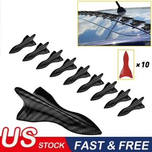 Car Universal Carbon Fiber Sticker Accessories Roof Shark Fin Decorative US - Picture 1 of 8