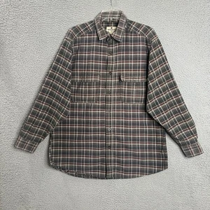 Woolrich Abotonable Para Hombres Grande A Cuadros Calce Regular Manga Larga Algodón Informal Preppy - Imagen 1 de 11