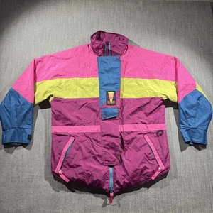 Chaqueta de esquí vintage West Wave Canada Gore-Tex para mujer mediana años 80 neón bloques de color - Imagen 1 de 10