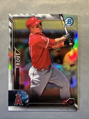 2016 Bowman Chrome Mike Trout /499 Refractor MLB Los Angeles Angels - Image 1 of 3