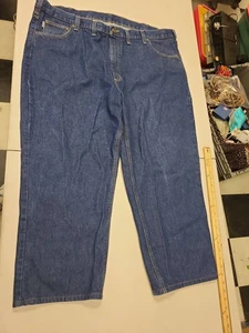 Carhartt B180 PRW1 Jeans 46x30 Traditional Fit Mens Denim Work Pants Blue - Picture 1 of 16