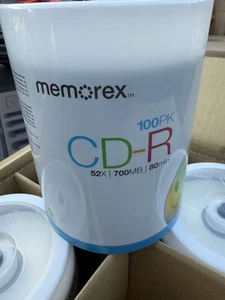 Memorex CD-R 400 Discs 52x 700MB 80min 4x100 Spindles New Sealed Box - Picture 1 of 8