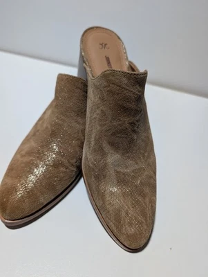 JOHNSTON & MURPHY TRISTA MULE  Wmn Sz 6 Taupe Tan Gold LEATHER SLIP ON MSRP $168 - Image 1 of 4