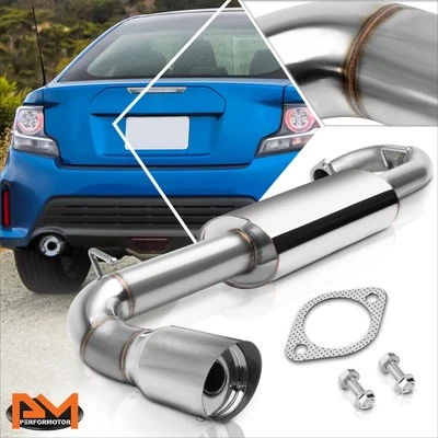 Para 11-16 Scion tC 4" Punta Silenciador S.S Sistema de Escape Axleback + Silenciador Extraíble Foto 1 de 4