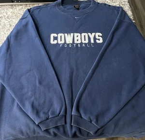 Dallas Cowboys Vintage Nike Sweater Embroided Excellent Shape No Rips 90'era 2XL - Picture 1 of 9