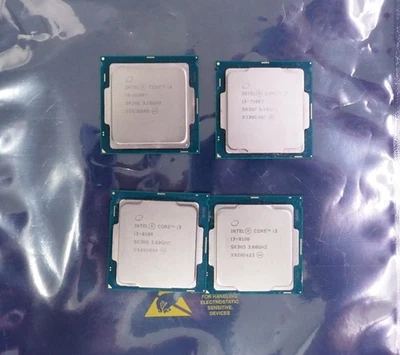 4 misc INTEL CORE (1)  i3 6100 SR2HD | (1) i3 7100T SR35P | (2) i3 8100 SR3N5 - Image 1 of 4