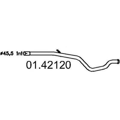 MTS 01.42120 Tubo de escape adecuado para PEUGEOT 306 Fastback (7A, 7C, N3, N5) - Imagen 1 de 4