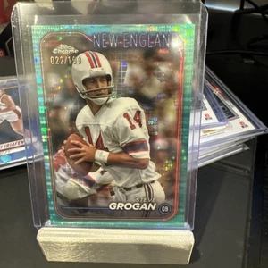 2024 Topps Chrome - Steve Grogan #132 Aqua Refractor 22 /199 - Bild 1 von 3