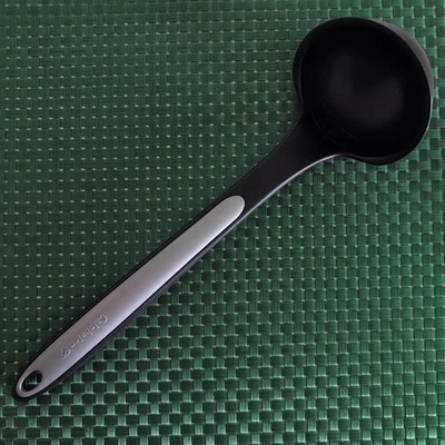 Calphalon Ladle Black Nylon Cooking Serving Sturdy Heat Resistant Gray Silicone  - Image 1 of 4